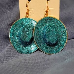 Sparkly Cowboy Hat Earrings